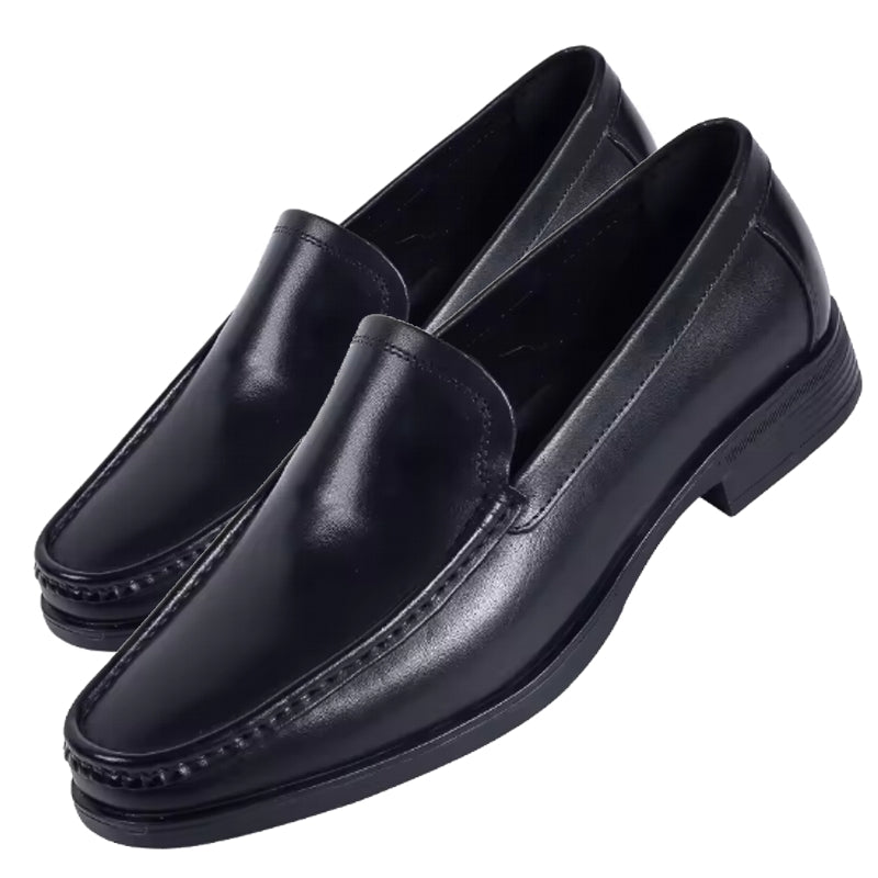 Summer Genuine Leather Oxford Dress Loafers Black Men Dresses Shoes - Tophatter Daily Deals