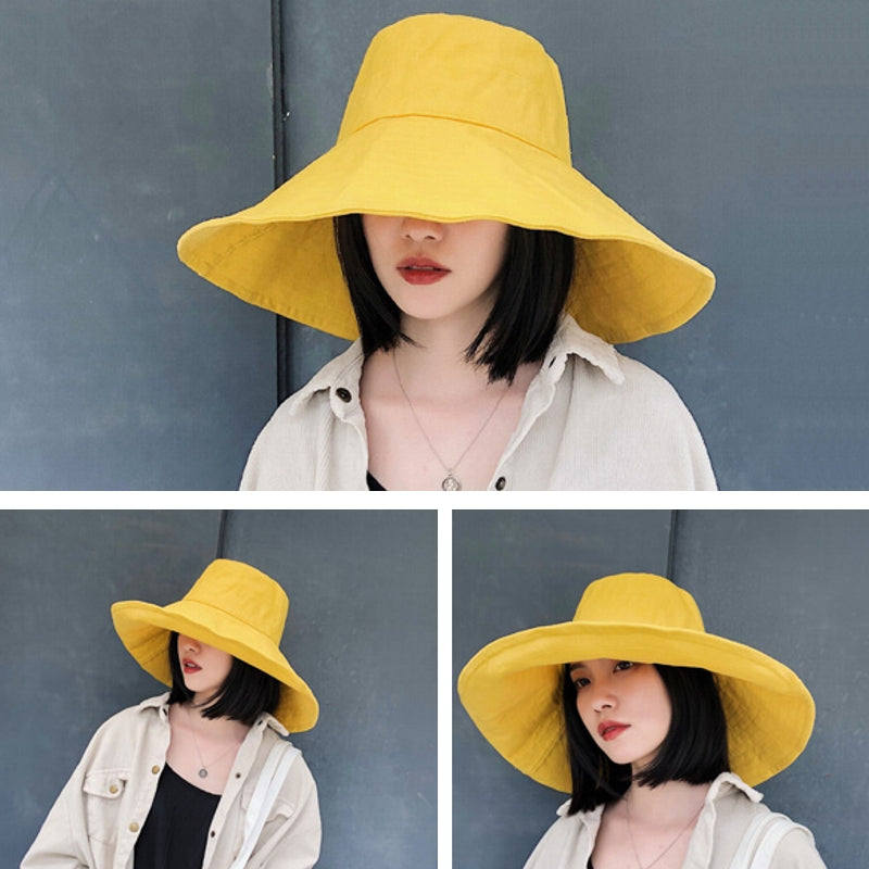 Travel Packable Bucket Hat UV Sunscreen Cotton Linen Sun Hat Cap - Tophatter Daily Deals