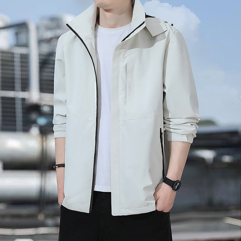 Outdoor Waterproof and Windproof Hooded Windbreaker Coats Tracksuits - Tophatter Daily Deals