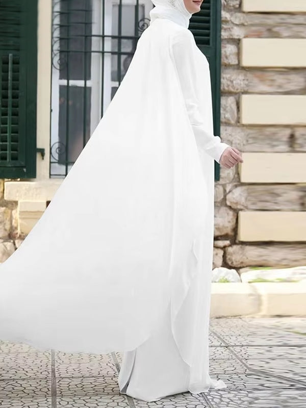Muslim Dresses Robe Abaya Long Sleeve Dress Maxi Dresses - Tophatter Daily Deals