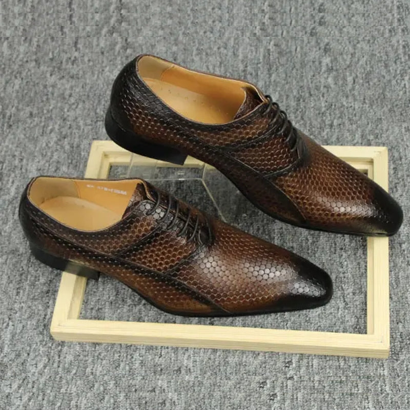 Retro Business Exquisite Carved Dress Office Oxfords Shoes Men Dresses Shoes - Tophatter Daily Deals