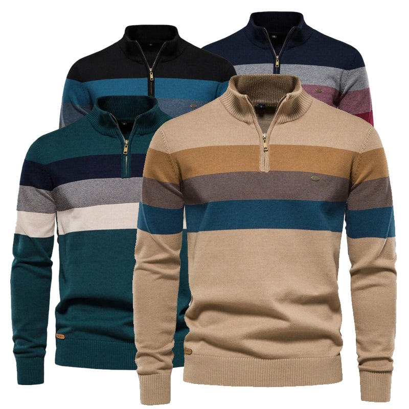 Casual Zipper Mock Neck Sweater for Men Men's Clothing - Tophatter Daily Deals