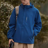 Outdoor Waterproof and Windproof Hooded Windbreaker Coats Tracksuits - Tophatter Daily Deals