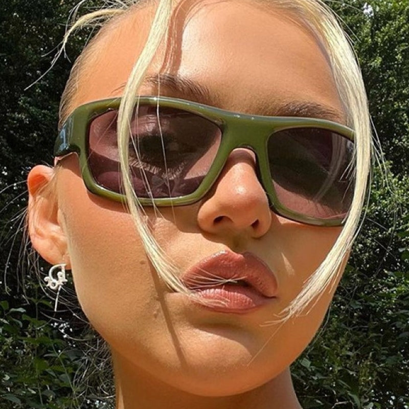 Green Sport Sunglasses Men Women Retro Punk Sunglasses - Tophatter Daily Deals