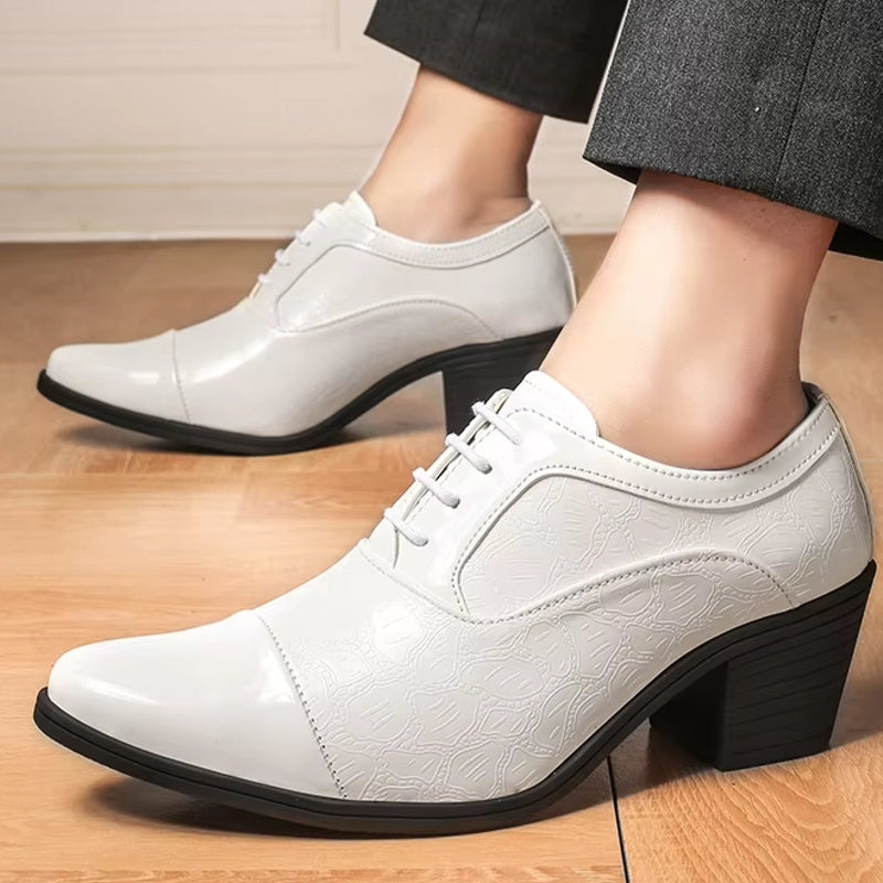 Groom Wedding Shoes Oxford Men Dress Shoes White 01 Men Dresses Shoes - Tophatter Daily Deals