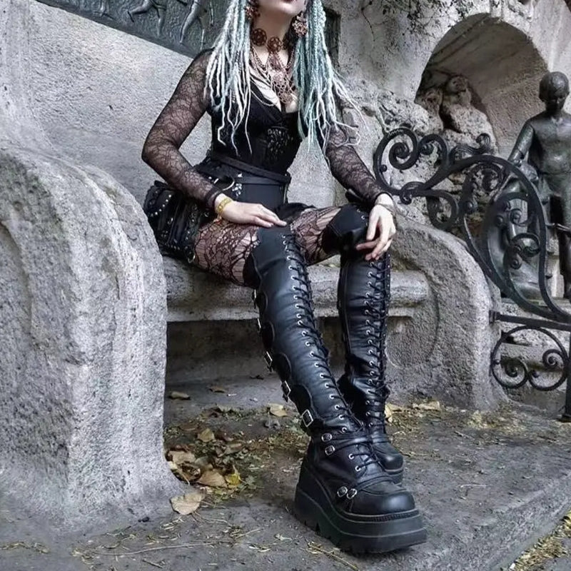 Wedges Long Boots For Women Autumn Winter Over-the-knee Boots Boots - Tophatter Daily Deals