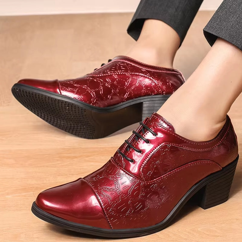 Groom Wedding Shoes Oxford Men Dress Shoes Red 01 Men Dresses Shoes - Tophatter Daily Deals