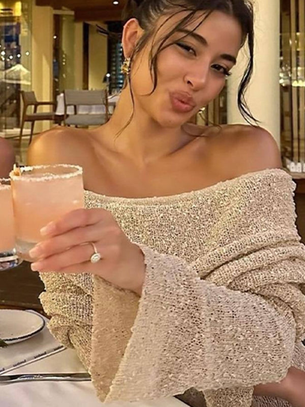 Slim Knitted Sexy See Through Dresses Solid Color Dresses - Tophatter Daily Deals