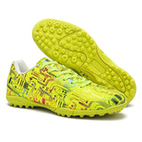 Unisex Ankle Football Boots Cleats Grass Training TF Yellow 35 Soccer Shoes - Tophatter Daily Deals