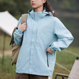 Outdoor Waterproof and Windproof Hooded Windbreaker Coats Tracksuits - Tophatter Daily Deals