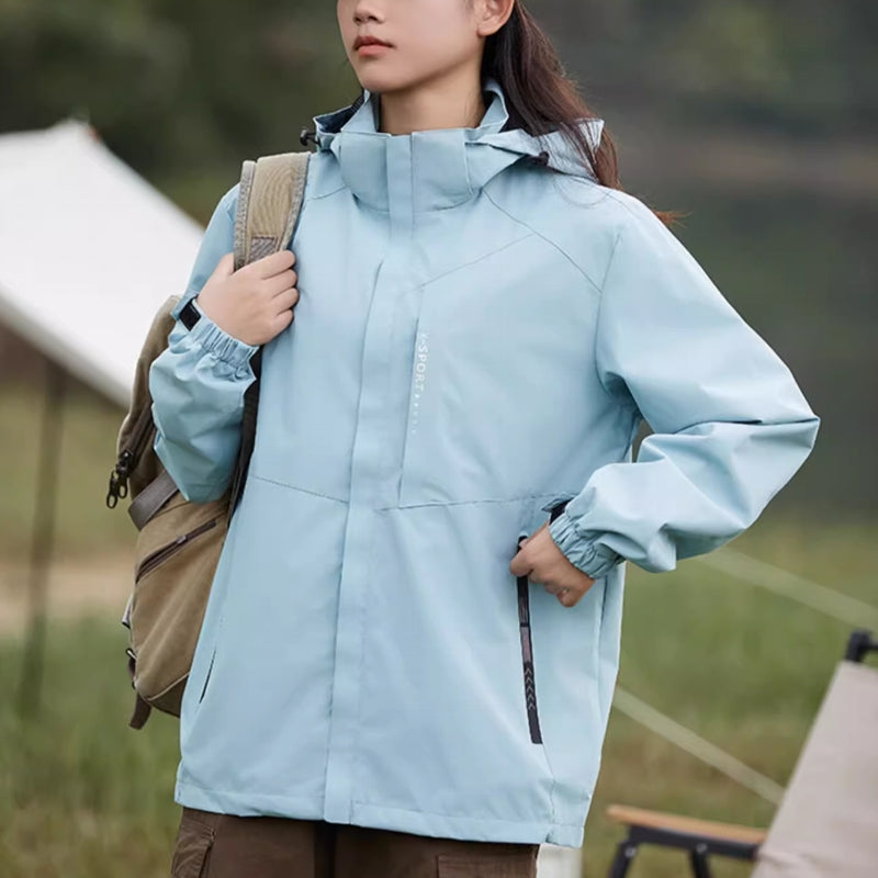 Outdoor Waterproof and Windproof Hooded Windbreaker Coats Tracksuits - Tophatter Daily Deals