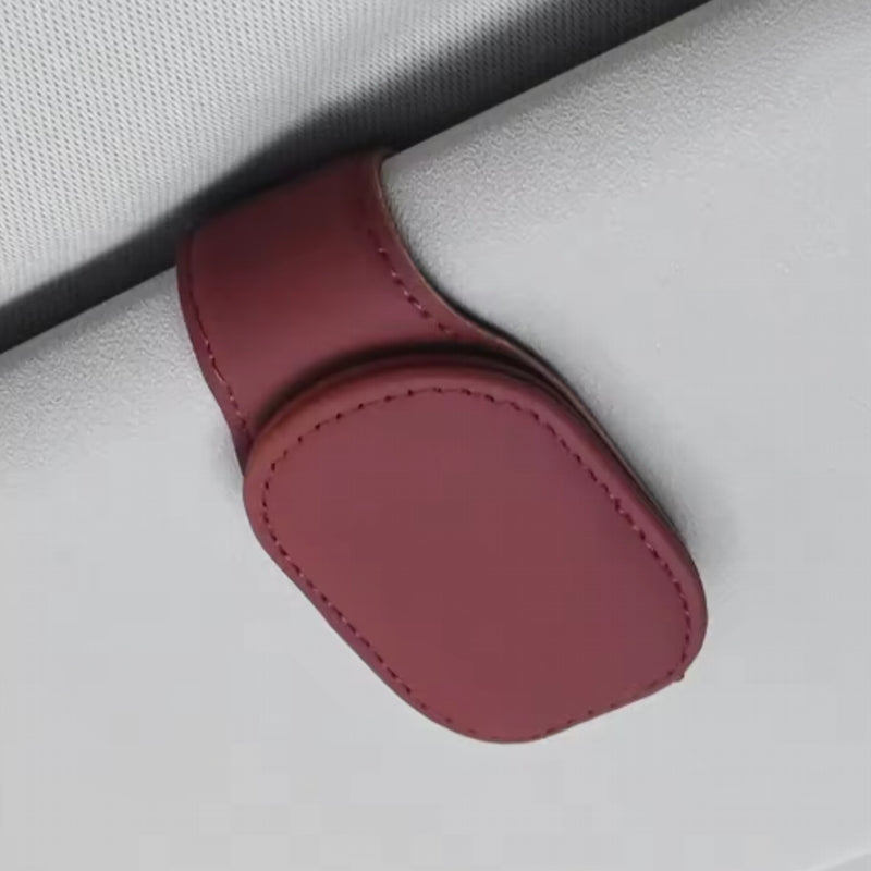 Magnetic Eyeglass Frame Ticket Holder Wine Red Car and Motorcycle Accessories - Tophatter Daily Deals