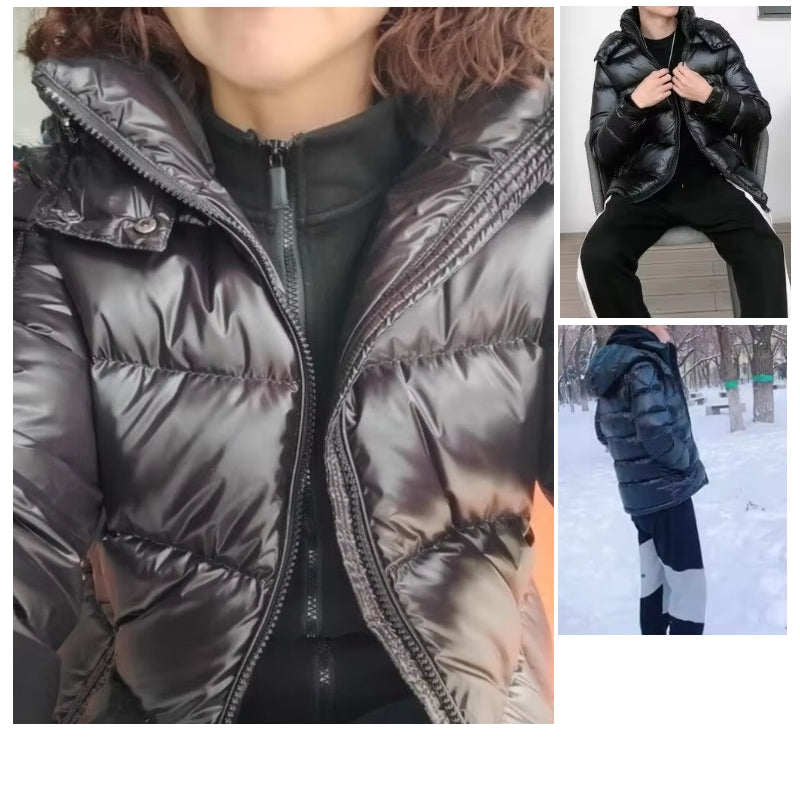 Men Trend Solid Color Short Winter Warm Hooded Parkas Men Jackets - Tophatter Daily Deals
