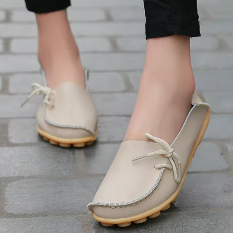 Women Shoes Slip On Bow Tie Flats Tennis Shoes Beige Women Shoes - Tophatter Daily Deals