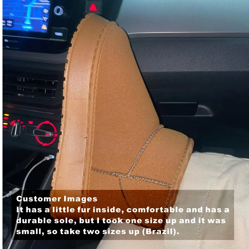 Thick Plush Platform Snow Boots Women Winter Keep Warm Boots - Tophatter Daily Deals