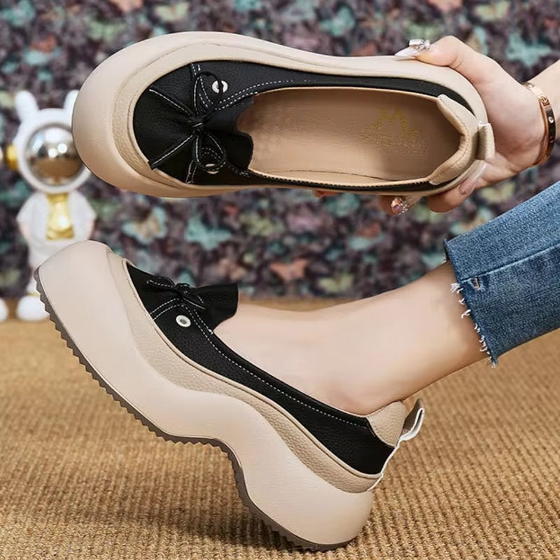 Women PU Sponge Sole Butterfly Bow Shoes Casual Women Shoes - Tophatter Daily Deals