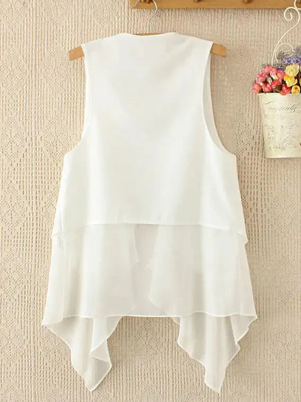Fashion Slim Joker Sleeveless Vest Blouses - Tophatter Daily Deals