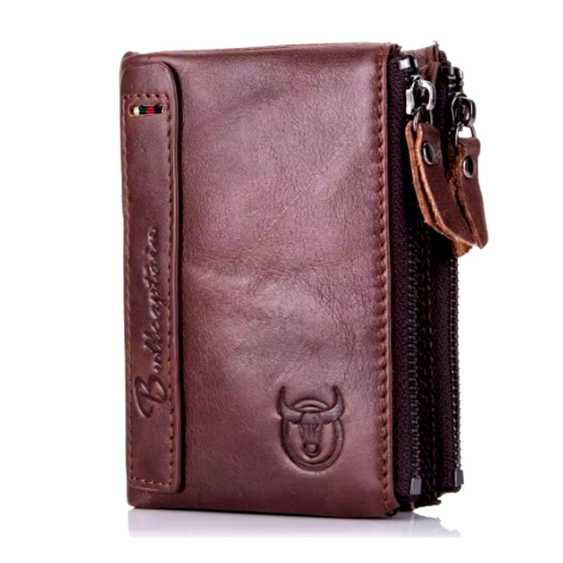 Genuine Leather Wallet for Men Vintage Bifold Brown Wallets - Tophatter Daily Deals