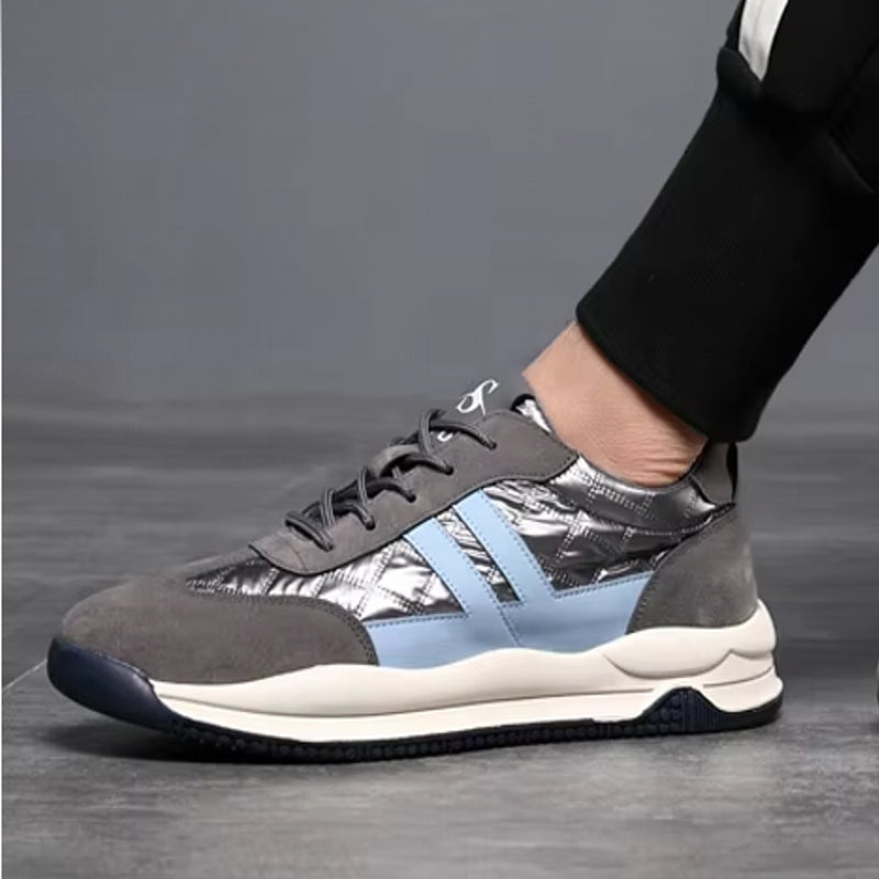Genuine Leather Lift Sneakers Elevator Shoes Men Sneakers - Tophatter Daily Deals