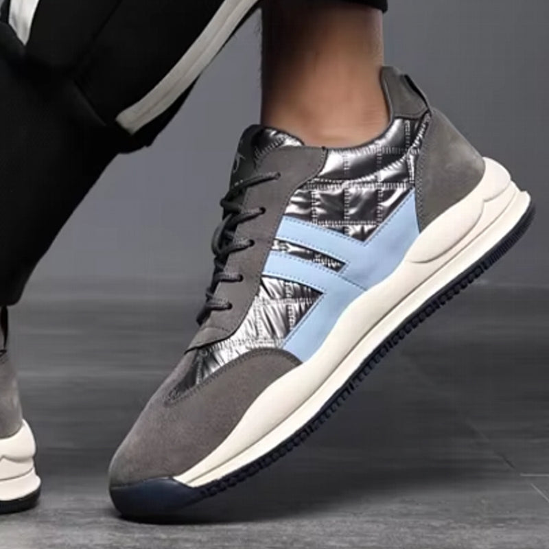 Genuine Leather Lift Sneakers Elevator Shoes Men Sneakers - Tophatter Daily Deals
