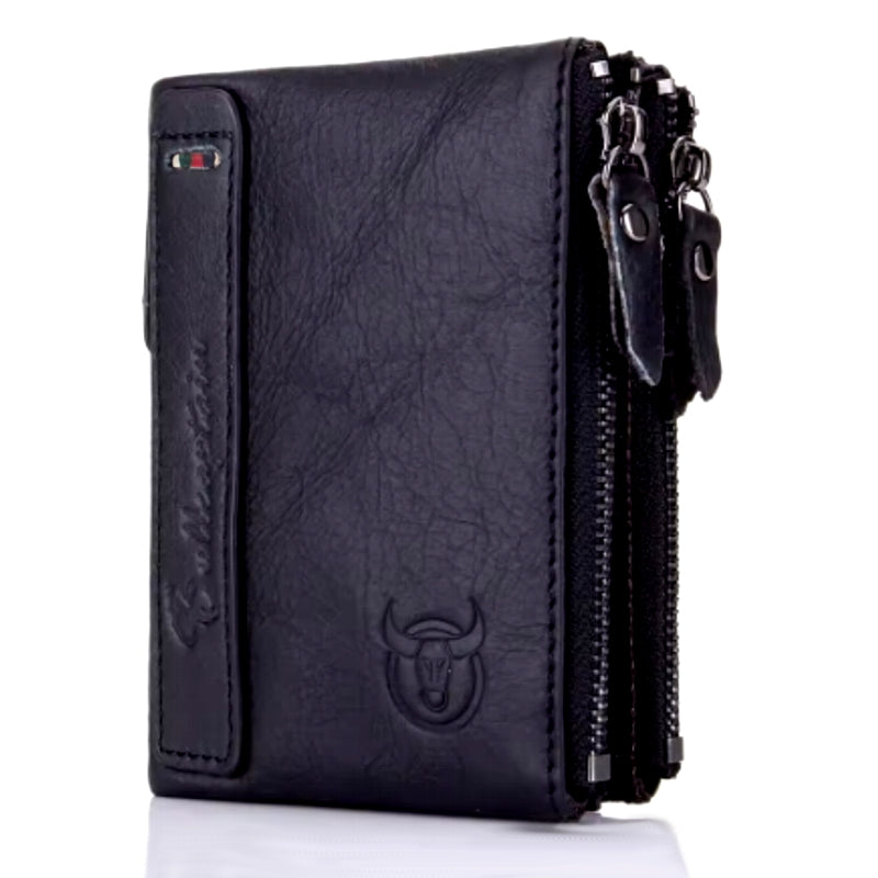 Genuine Leather Wallet for Men Vintage Bifold Wallets - Tophatter Daily Deals