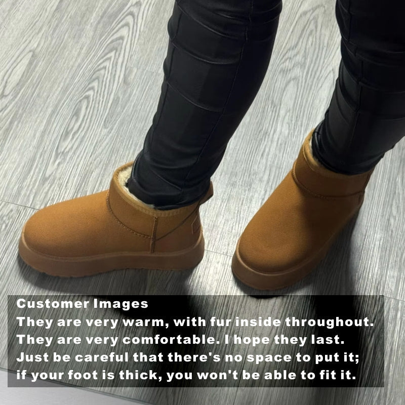 Thick Plush Platform Snow Boots Women Winter Keep Warm Boots - Tophatter Daily Deals