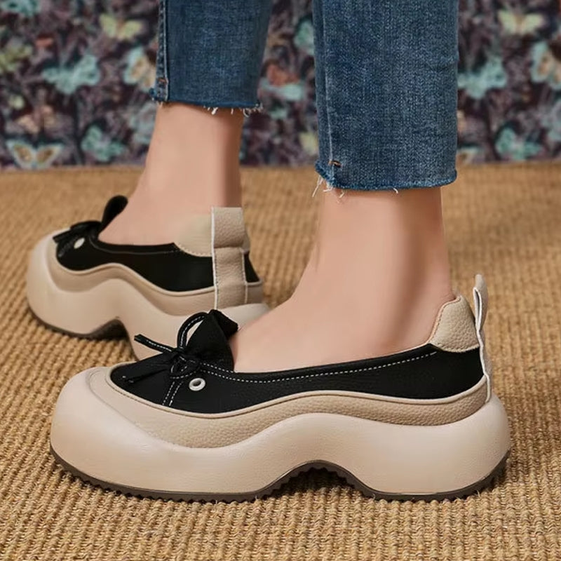 Women PU Sponge Sole Butterfly Bow Shoes Casual Women Shoes - Tophatter Daily Deals