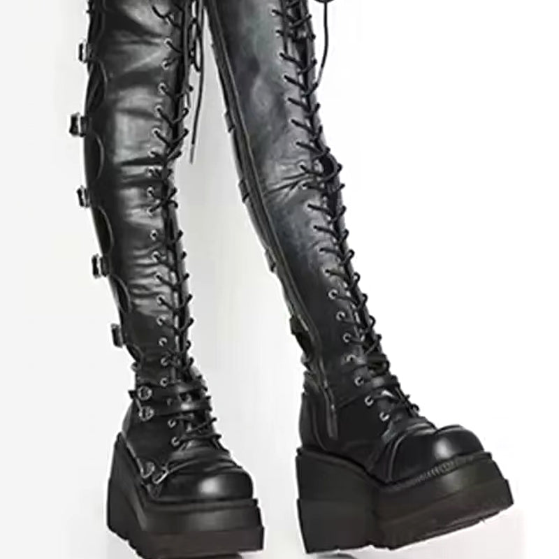 Wedges Long Boots For Women Autumn Winter Over-the-knee Boots Boots - Tophatter Daily Deals