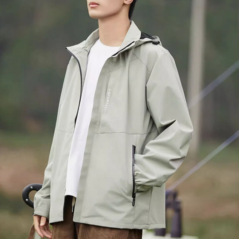 Outdoor Waterproof and Windproof Hooded Windbreaker Coats Tracksuits - Tophatter Daily Deals