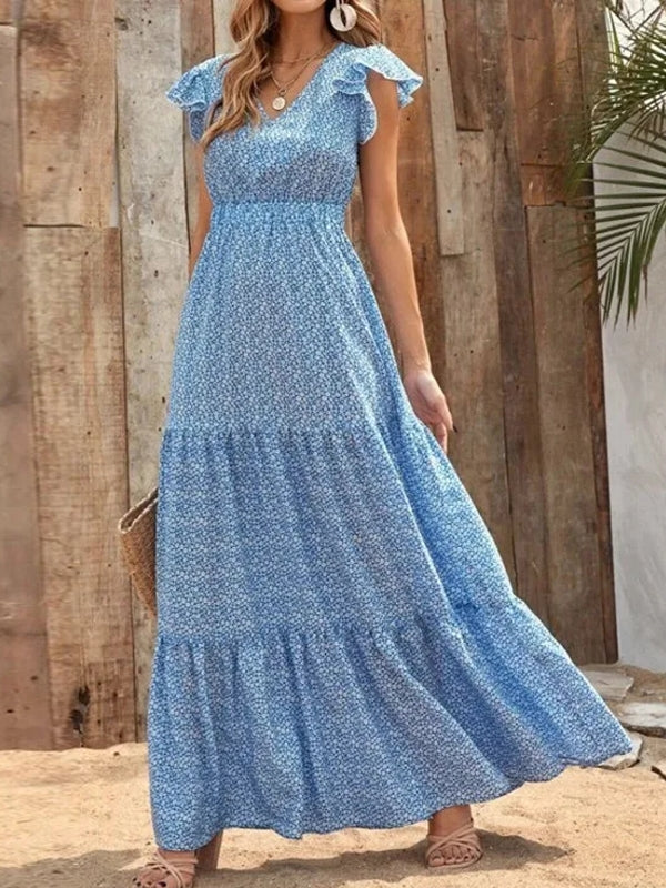 Summer Bohemian Swing Dress Floral Dresses - Tophatter Daily Deals