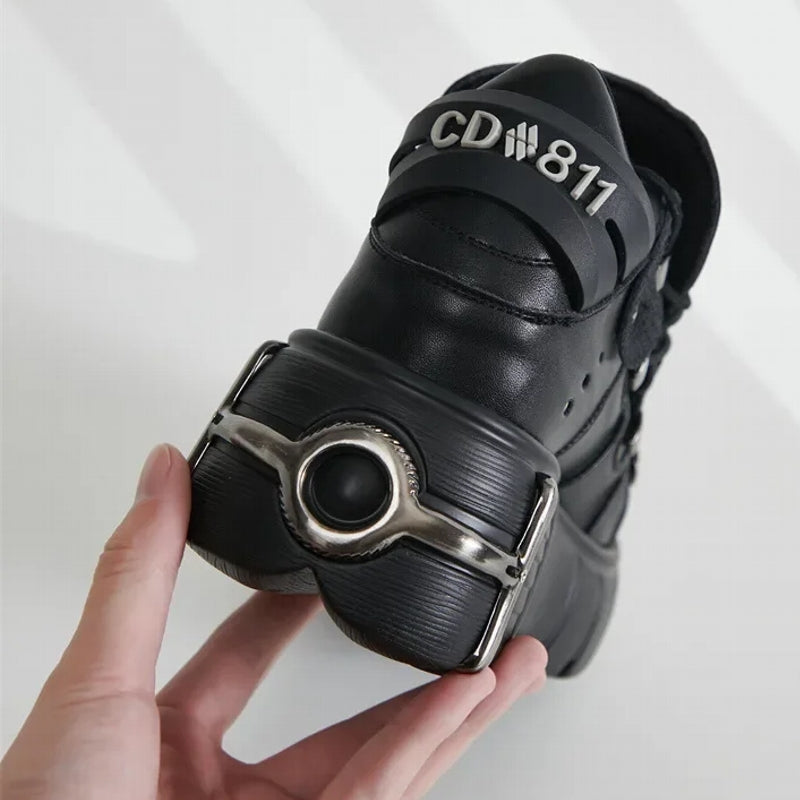 Women Rock Boots Metal Decor Punk Style Sneakers Boots - Tophatter Daily Deals