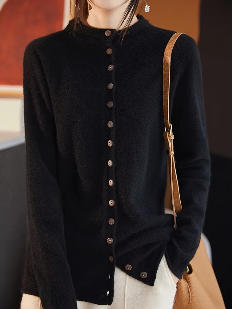 Wool Jacket Knitted Top Sweater Blouses - Tophatter Daily Deals