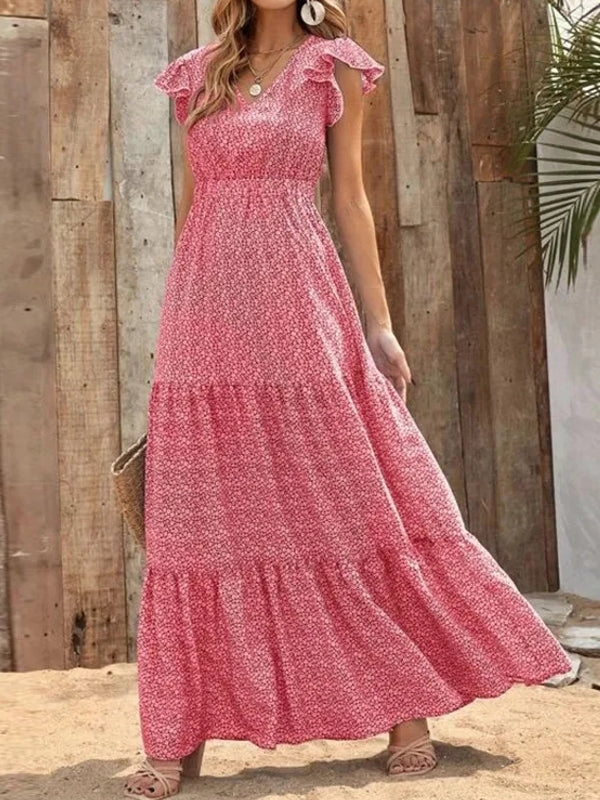 Summer Bohemian Swing Dress Floral Dresses - Tophatter Daily Deals