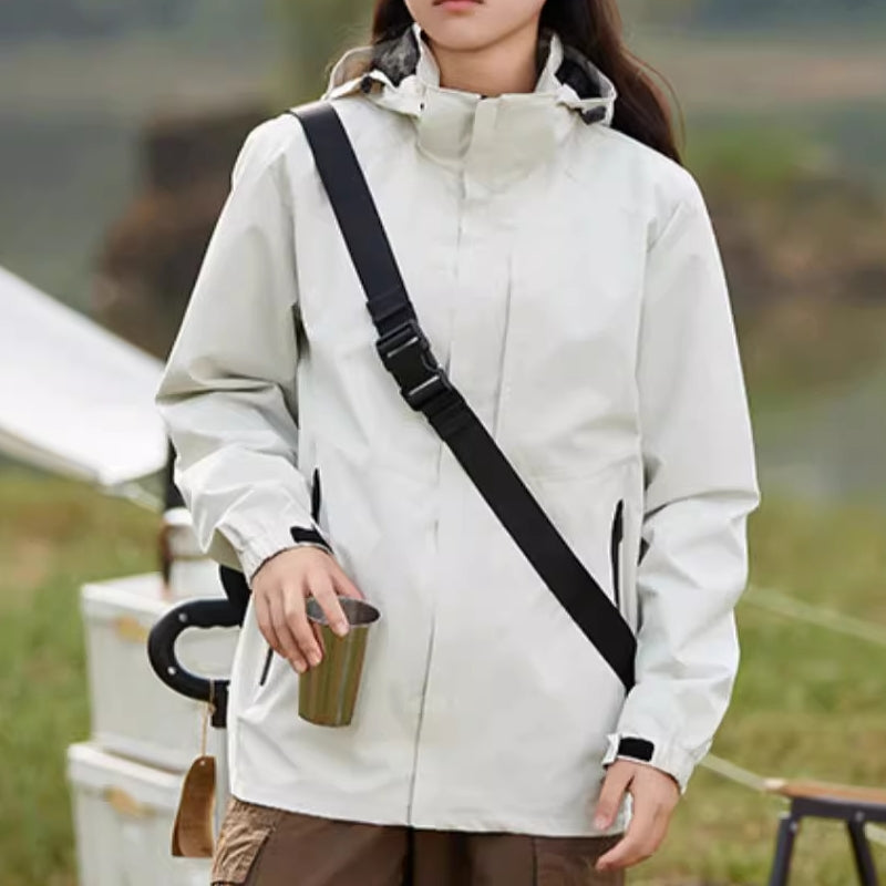 Outdoor Waterproof and Windproof Hooded Windbreaker Coats Tracksuits - Tophatter Daily Deals