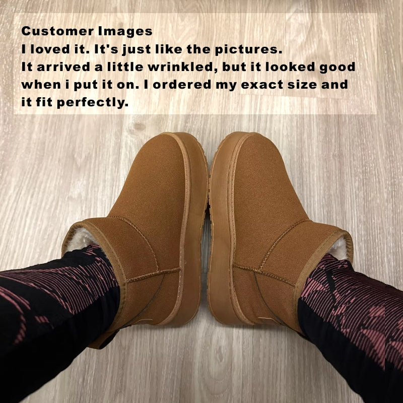 Thick Plush Platform Snow Boots Women Winter Keep Warm Boots - Tophatter Daily Deals