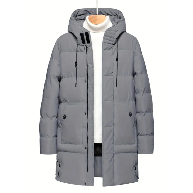 Men Heavyweight Winter Coat Hooded Long Formality Men Jackets - Tophatter Daily Deals