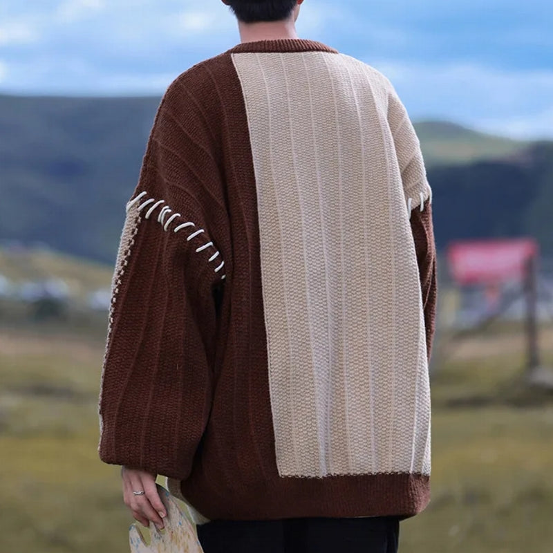 Knitted Sweater Men Pullover Hip Hop Oversize Sweaters Men's Clothing - Tophatter Daily Deals