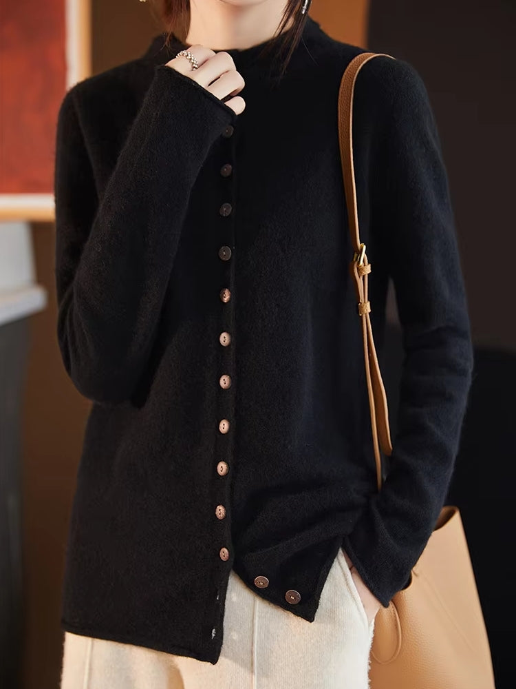 Wool Jacket Knitted Top Sweater Blouses - Tophatter Daily Deals