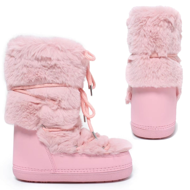 Winter Fur Women Snow Boots Snow Boots - Tophatter Daily Deals