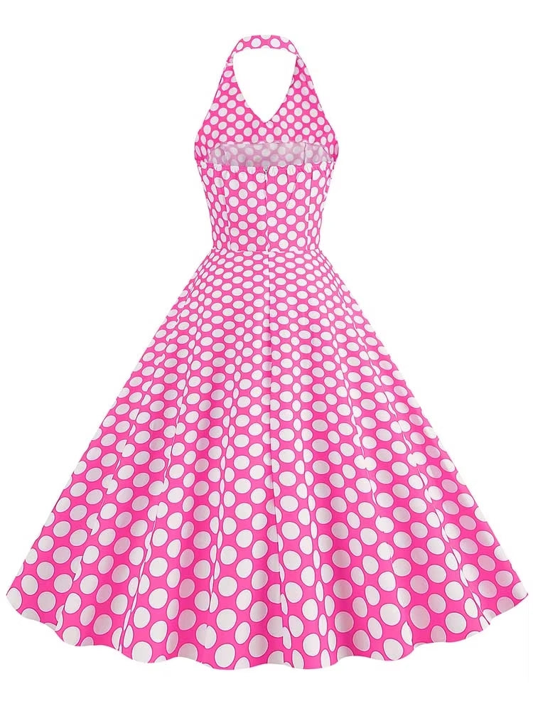 Retro Halter Party Midi Dresses Midi Dresses - Tophatter Daily Deals