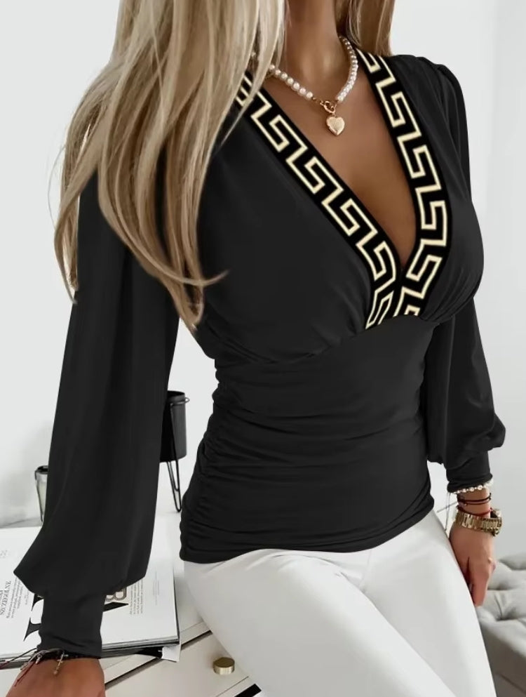 Blouse Shirt For Women Black 01 Blouses - Tophatter Daily Deals