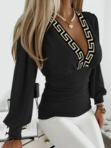 Blouse Shirt For Women Black 01 Blouses - Tophatter Daily Deals