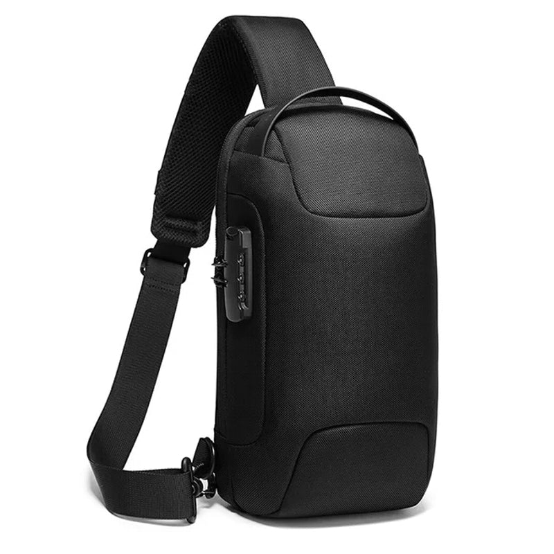 Men Chest Bag Waterproof Anti-thief Travel Pack Black Men Bags - Tophatter Daily Deals