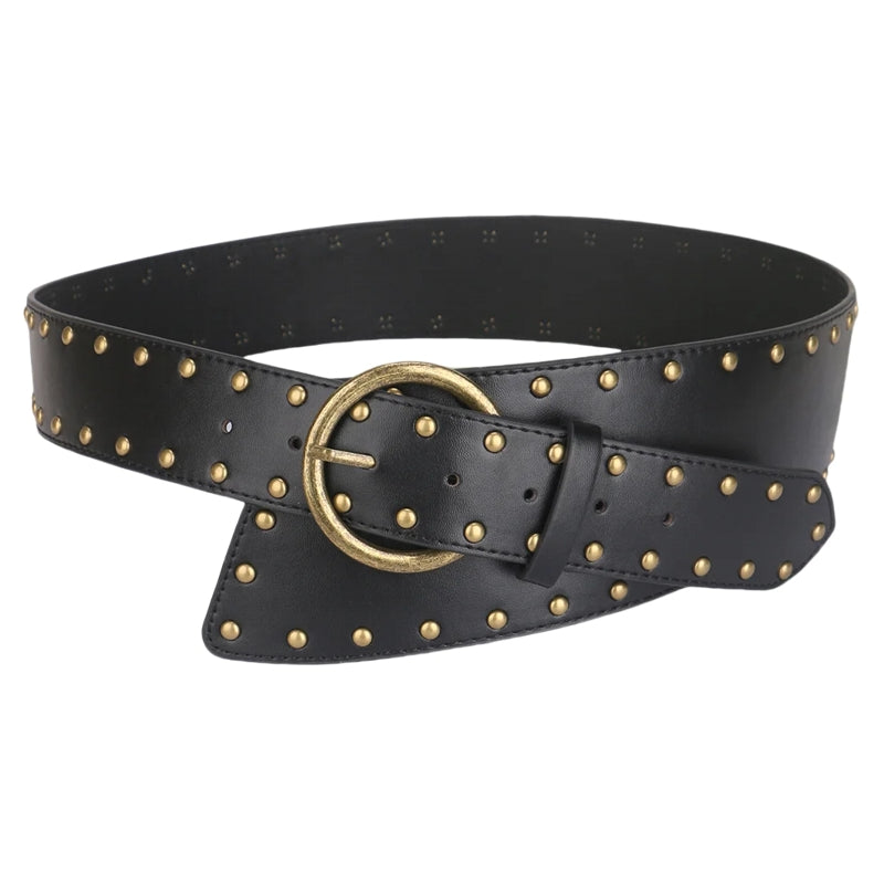 Girdle Decorate Waist Corset Pung Belts Black Belt - Tophatter Daily Deals