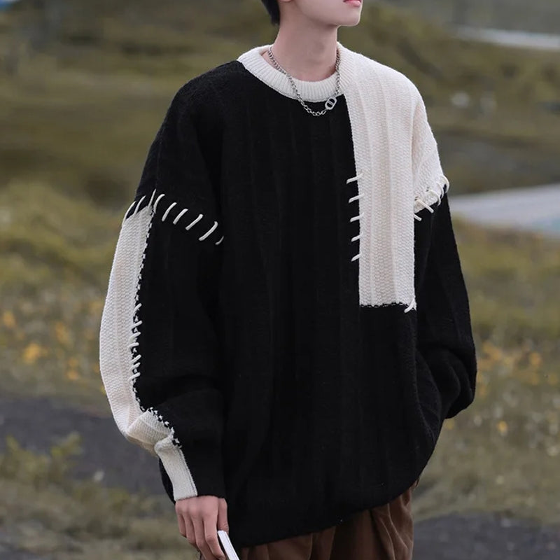 Knitted Sweater Men Pullover Hip Hop Oversize Sweaters Men's Clothing - Tophatter Daily Deals
