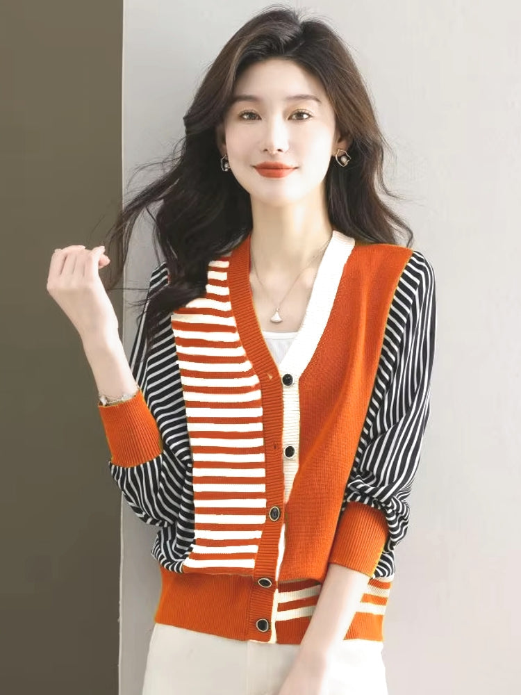 Retro Loose Casual Office Lady Women Shirt Orange Blouses - Tophatter Daily Deals