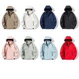 Outdoor Waterproof and Windproof Hooded Windbreaker Coats Tracksuits - Tophatter Daily Deals