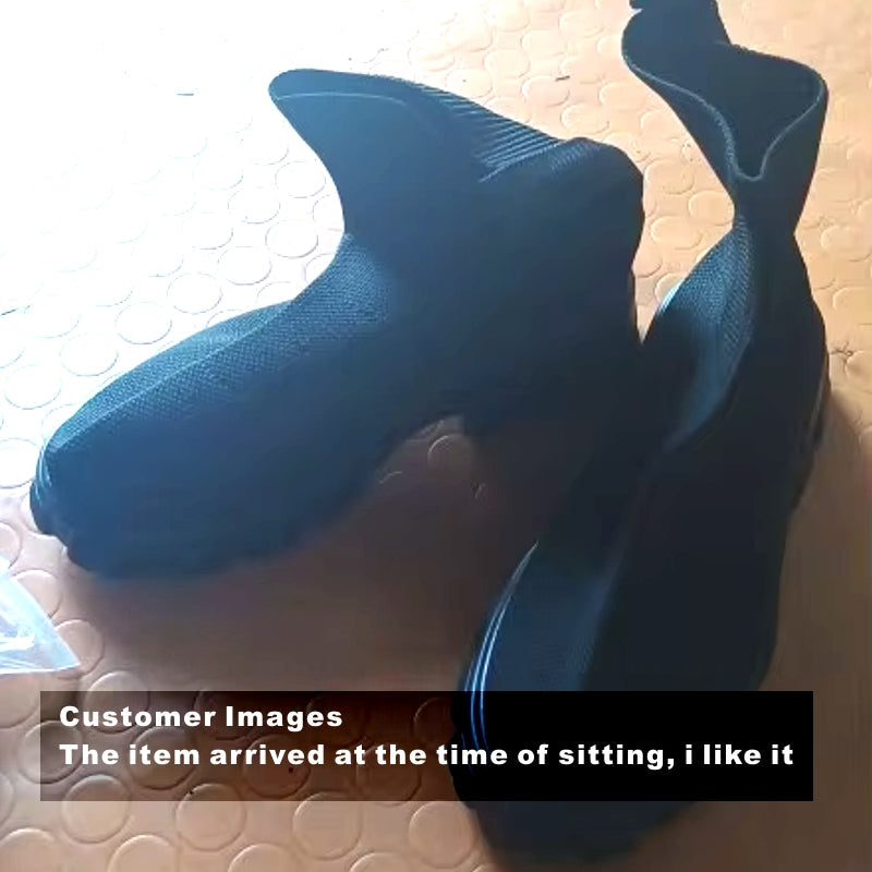 Women Short Knitting Platform Ankle Boots Boots - Tophatter Daily Deals