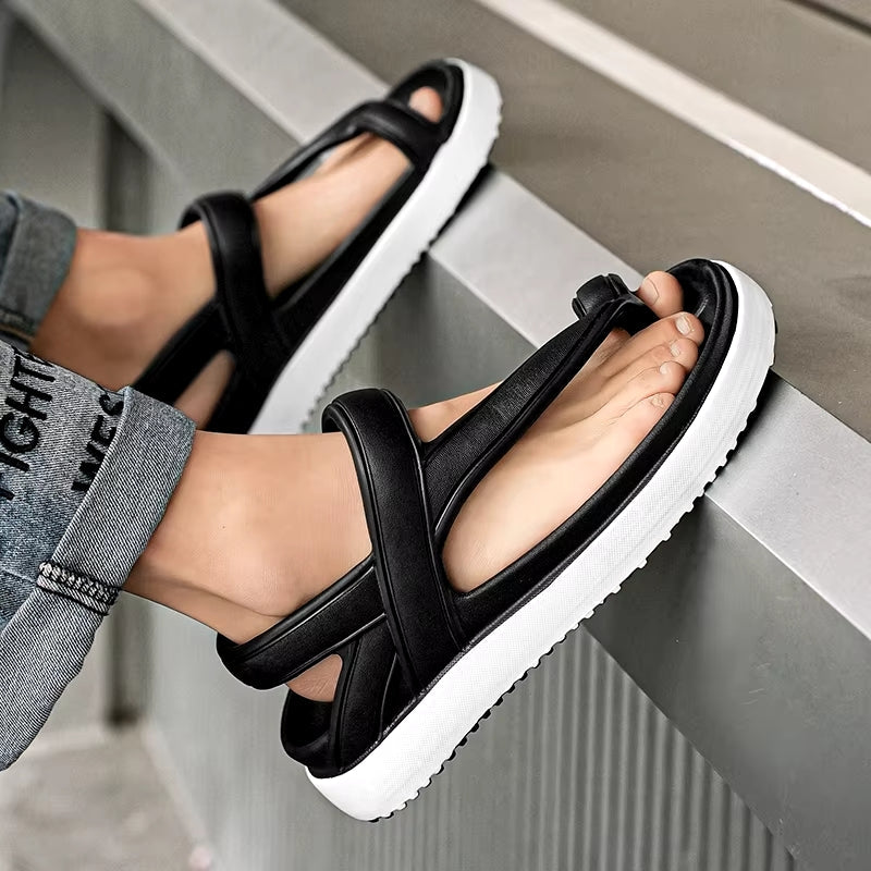 Casual Outdoor Sandal Men Beach Anti slip Shoes White Men Sandals - Tophatter Daily Deals