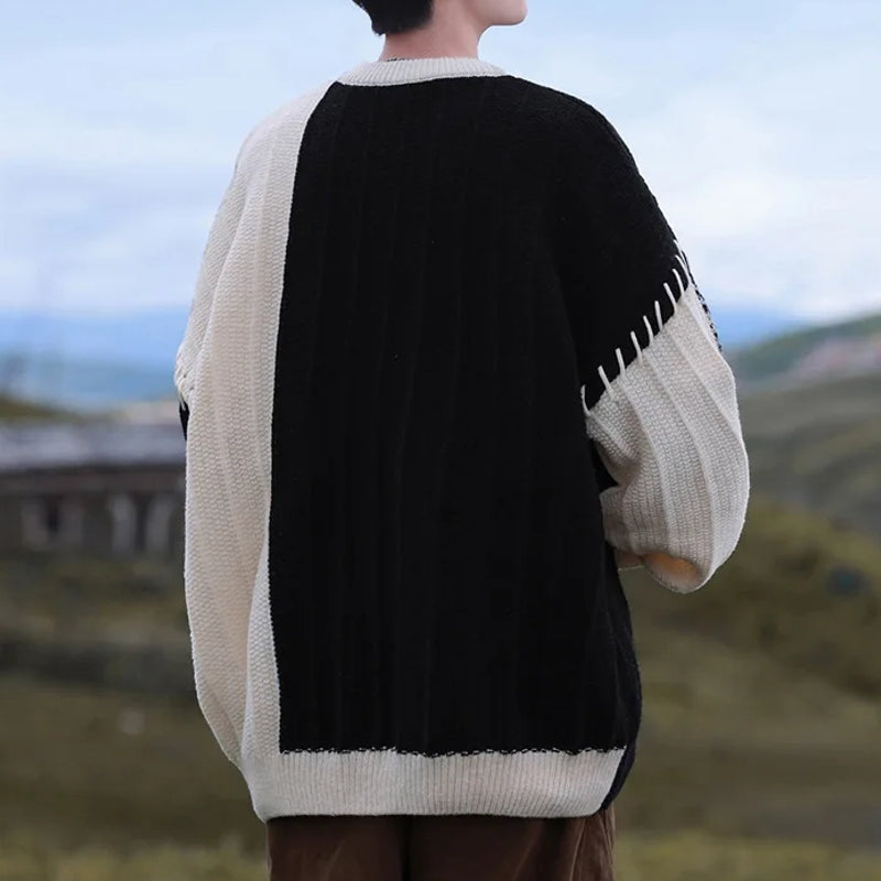 Knitted Sweater Men Pullover Hip Hop Oversize Sweaters Men's Clothing - Tophatter Daily Deals